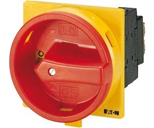 Interruptor de selección de fase Eaton, con capacidad de bloqueo, 32 A, 1 contacto, 90°, color amarillo/rojo, modelo T3-1-102/EA/SVB, 1 unidad