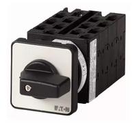 Interruptor de selección Eaton, serie T0, 20 A, para montaje, 7 módulos, contactos: 14, ángulo de 45°, con posición de reposo, con posición "0", 0-7, número de referencia: 15135 015854