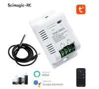 Interruptor de temperatura inteligente Tuya WiFi 16A Monitoreo del consumo de energía Termostato compatible con Alexa Google Home Smart Switch