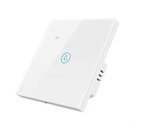 Interruptor de temporizador de calentador de inmersión inteligente, WIFI Smart 40A Interruptor de 1 vía, para interruptor de luz de calentador de agua Tuya, Control remoto de voz (blanco)