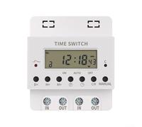 Interruptor de temporizador digital de 220 V 60 A, programable, controlador electrónico de hora semanal para el hogar, jardín, para bomba de iluminación, montaje en riel DIN KG316T, 28 grupos