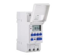 Interruptor de Temporizador Programable Digital de Riel DIN Semanal 7 Días Pantalla LCD Relé Electrónico Programable (AC220V)