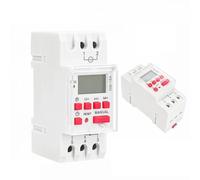 Interruptor de tiempo THC 15A 20A 30A, temporizador Digital programable semanal en carril DIN LCD, ACDC 12V 24V 110V 220V 240V 1 Uds.(THC-30A-AC110V)