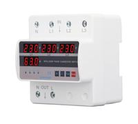 Interruptor De Transferencia Automática, AC 220V 63A Interruptor De Transferencia Automática Trifásico Ats Interruptor De Cambio Automático, Interruptor De Transferencia De Energía Montado En Riel Din