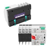 Interruptor de transferencia automática, disyuntor de control de energía ininterrumpida trifásico de 4 cables y 400 V 4P, montado en riel DIN(63A)