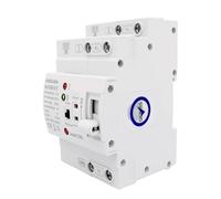 Interruptor de Transferencia Automático de Doble Potencia, DIN 2P 63A ATS Dual Power Automatic Transfer, Interruptores Selector eléctrico 220V, Conmutador de Alimentación
