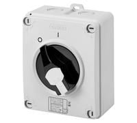 Interruptor de transferencia de 32A, 4 polos, grado de protección IP66/67/69, con empuñadura negra y carcasa aislante