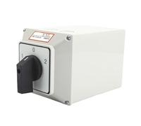 Interruptor de transferencia de generador de levas bifásico de 3 posiciones, 1 unidad, SZW26/LW26-125, 125 A, con caja de sellado impermeable y a prueba de polvo.
