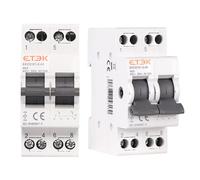 Interruptor de transferencia Manual de Doble Potencia 40A 2P + 2P. MTS Tipo AC. Interruptor de cambio modular Disyuntor de enclavamiento. Interruptor de cambio Automático Magnetotérmico. Conmutador