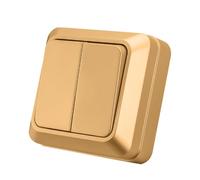 Interruptor de vaivén, interruptor de pared de 2 vías de Color de oro, interruptor de pared mecánico de 86 mm, interruptor estándar 10 Amp, 250 V