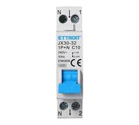 Interruptor diferencial 1P+N 10A C10 220V 4,5kA 30mA 220V 1 Módulo DIN Ettroit JXL30-32-1P+N-10A