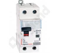Interruptor diferencial de 2 polos, 6 amperios, curva C, corriente de disparo de 0,03 amperios, tipo AC, modelo P312 DX3, referencia 411010