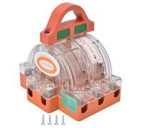 Interruptor diferencial de 3 polos, 32A, AC380V, con LED, de cobre, transparente