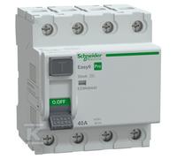 INTERRUPTOR DIFERENCIAL EZ9R 40A/30MA/A 4P 40A 30MA EZ9R49440