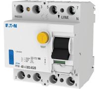 Interruptor diferencial Eaton tipo XG/B, 40A/4 polos/30mA (40A). Eaton PFIM-40/4/003-XG/B, 1 unidad.