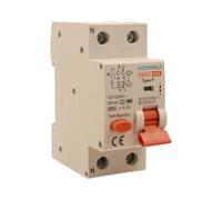 Interruptor diferencial magnetotérmico tipo F 10A C10, RCBO Tipo F Curva C 6kA 30mA, 1P + N 2 módulos DIN, para bombas de calor, climatizadores, lavadoras, motores controlados por Inverter