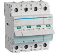 Interruptor diferencial modular, 4 polos, 100A, 400 VAC