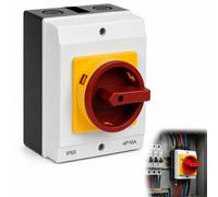 Interruptor diferencial polifásico de 16 A, grado de protección IP65, con carcasa de plástico