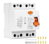 Interruptor diferencial (RCCB) Tipo B, 40 A, 30 mA, 4 polos, RCCB Tipo B, RCD 4 polos, 40A, 30mA, interruptor diferencial de alto circuito para cualquier corriente, carril DIN