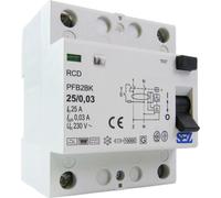 Interruptor diferencial SEZ de 25A, 30mA, 2 polos, 10kA, tipo B. Interruptor de protección diferencial FI, modelo 8842