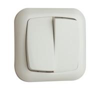 Interruptor doble empotrar color blanco
