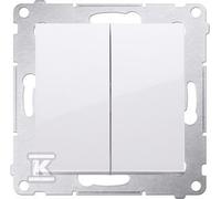 Interruptor doble IP44 10 AX blanco Simon54 DW5B.01/11