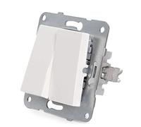 Interruptor Doble Panasonic Karre 10A 250V/Bastidor Metálico con Garras/Tecla Blanca | Greenice