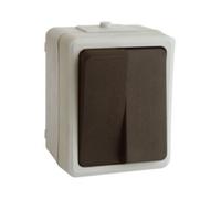 Interruptor doble superficie estanco ip44