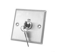 Interruptor dominante de liberación de puerta de seguridad de acero inoxidable, botón de metal de 86 x 86 mm para sistema de control, reinicio de salida resistente al óxido