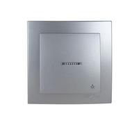 Interruptor Empotrable Plateado Brillante - Línea 8000, ideal para iluminar con estilo. Combina modernidad y elegancia, siendo una opción práctica para tu hogar u oficina.