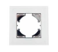Interruptor empotrado - cristal blanco, marco de 1 elemento, diseño elegante, fácil instalación, ideal para hogares y oficinas.*