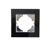 Interruptor empotrado - cristal negro, diseño elegante, 1 elemento, fácil instalación, compatible con sistemas eléctricos estándar, alta durabilidad.* #*