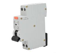 Interruptor FI/LS 16 A para tipo A curva B 30 mA protección RCBO fusible automático 230 V 1P+N riel DIN disyuntor de circuito 16 A ignífugo gris interruptor de corriente residual 0, para disparo de 1