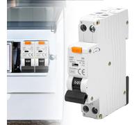 Interruptor FI/LS 30mA - Disyuntor diferencial - 6 kA 1P+N tipo A B16/0,03 30 mA - GOMETY - Con disyuntor RCBO 16A - Corriente nominal RCD - 230 V - Tipo A - Montaje en riel DIN - Curva B