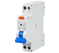 Interruptor FI/LS, disyuntor Fi, RCBO B16A, 30 mA, disyuntor diferencial 1P+N corriente nominal disyuntor protegido por RCD, 230 V, tipo A, montaje en carril DIN, curva B