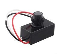 Interruptor fotoeléctrico al aire libre Sensor automático de luz de día y noche para jardín, porche, iluminación de camino nergética, controlador de atardecer a amanecer, resistente a la