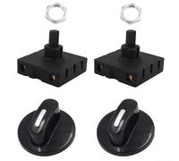 Interruptor giratorio, 2 piezas de 4 3 posiciones 13A-125V 10A-250V interruptor de banda para control de selector de calentador de ventilador (tipo A)
