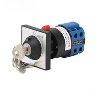 Interruptor giratorio de 2 niveles con llave ON-OFF eléctrico | Mecanismo de dos posiciones, control preciso ON-OFF para distribución eléctrica, carga de 20 A