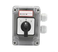 Interruptor giratorio de 20 A 660 V AC-23 A Unidad de control del motor | Control de 3 posiciones 1-0-2, corriente nominal 20A, aislamiento 660V, polvo IP65 para caja de prueba, operación manual