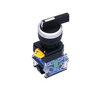interruptor giratorio, Selector rotativo de 22 mm, 1 NA, NC, 2 posiciones, con enclavamiento, 440 V, 10 A