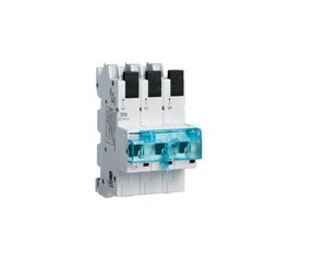 Interruptor Hager SLS, 3 polos, 40A, modelo HTS340E, para conexión rápida a carril guía