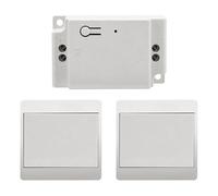 Interruptor Inalambrico 230v Autoalimentado, Kit De Interruptor De Luz Sin Batería Ni Wifi, Pulsador Conmutador Impermeable Con Receptor Para Control Remoto De Lámparas, Alcance 200m