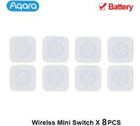 Interruptor inalámbrico Aqara, control Zigbee, diseño compacto, paquete de 8 interruptores inalámbricos
