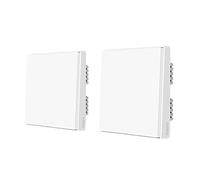 Interruptor inteligente Aqara, con conexión a neutro (1 botón), con conexión a neutro (2 botones), modelo con neutro 1keyX2