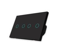 Interruptor Inteligente de Luz WiFi duplo 4 botões Smartify - Preto