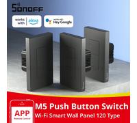 Interruptor Inteligente de Pared SONOFF M5 Matter SwitchMan, Tipo 120, Interruptor de Botón, Panel de Pared para Hogar Inteligente, Compatible con Matter y Apple Home