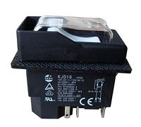 Interruptor magnético industrial impermeable interruptor pulsador electromagnético KEDU KJD16 2HP para trituradora eléctrica de árboles, blanco (5Pins)