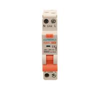 Interruptor magnetotérmico diferencial 30mA, Clase AC Curva C, 1P+N 6kA 30mA, Slim solo 1 módulo DIN, RCBO 1P+N C10 10A
