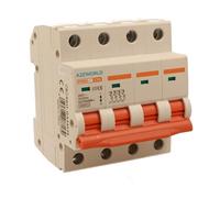 Interruptor magnetotérmico trifásico 4P 16 A C16, curva C 10 kA, 4 módulos DIN 380 V AC, certificado IEC60898-1, serie PB8H