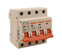 Interruptor magnetotérmico trifásico 4P 16A C16, curva C 6kA, 4 módulos DIN 380 V AC, certificado IEC60898-1, serie SB6L